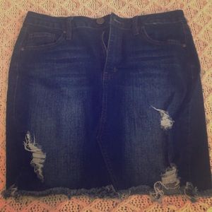 Denim mini skirt